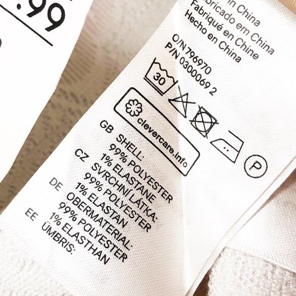 NEW H&M Watercolor Jacquard Embossed Skirt Size 12 - Picture 6 of 6